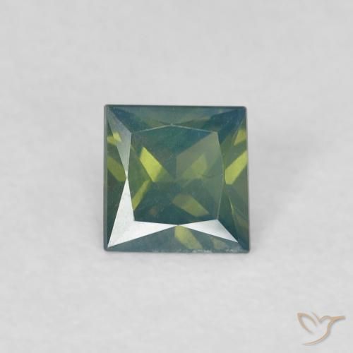 0.32ct طبيعي الأخضر الغامق زفير, مربع, قليلا جدا, Photo A