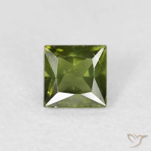 0.36ct طبيعي أخضر دافئ زفير, مربع, قليلا جدا