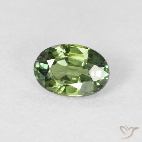زفير Medium Dark-Green طبيعي، بيضوي، 0.72 قيراط، قليلا جدا