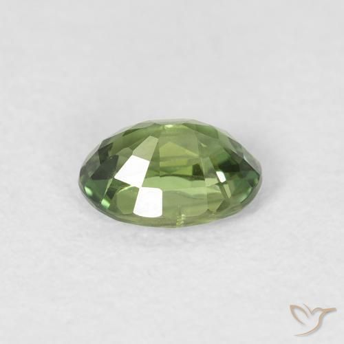 زفير Medium Dark-Green طبيعي، بيضوي، 0.72 قيراط، قليلا جدا