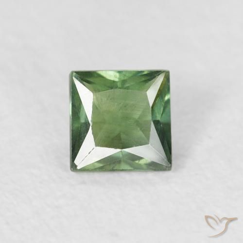 0.33ct طبيعي أخضر متوسط زفير, مربع, قليلا جدا