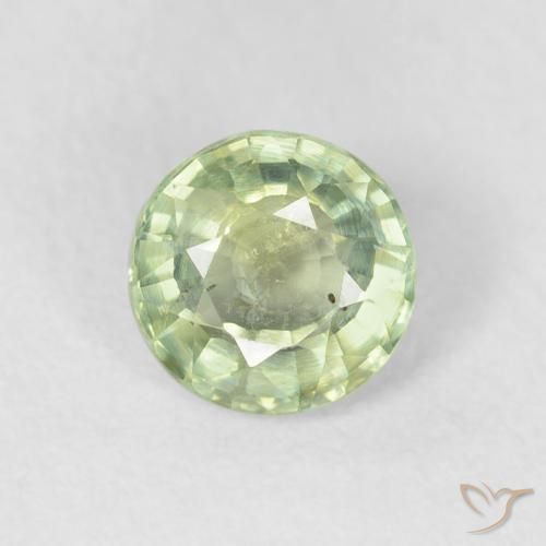 0.80ct طبيعي أخضر فاتح جدا زفير, دائري, قليلا جدا
