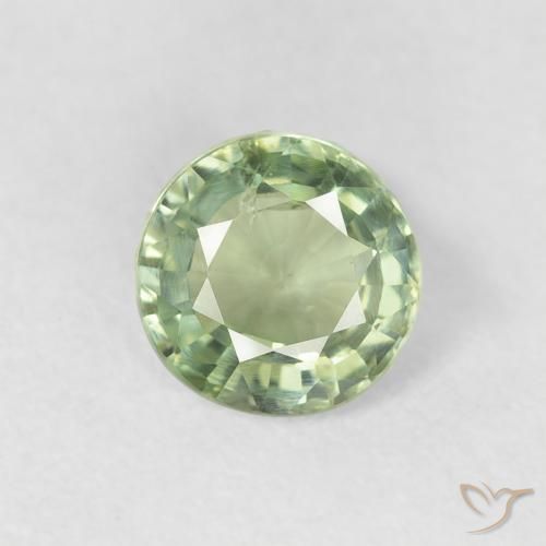 0.72ct طبيعي اخضر فاتح زفير, دائري, قليلا جدا