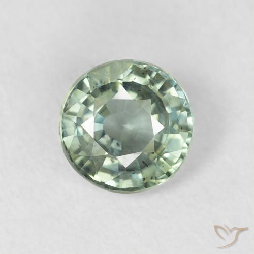 0.79ct طبيعي أخضر ترابى زفير, دائري, قليلا جدا