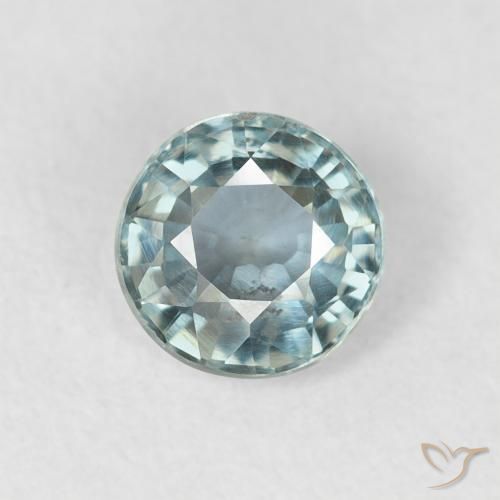 0.74ct طبيعي شرشيرى زفير, دائري, قليلا جدا