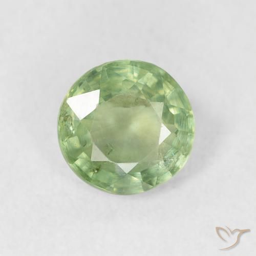 0.80ct طبيعي أخضر دافئ زفير, دائري, قليلا جدا