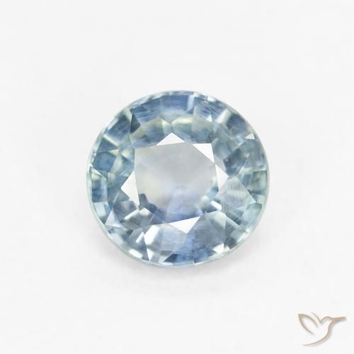 0.70ct طبيعي أزرق باهت زفير, دائري, قليلا جدا