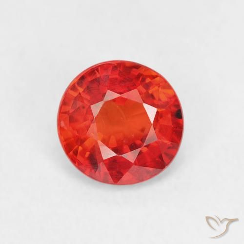 0.78ct طبيعي أحمر لامع زفير, دائري, VVS-VS