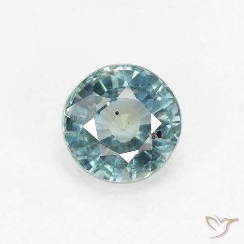 0.85ct طبيعي أزرق فاتح جدا زفير, دائري, قليلا جدا
