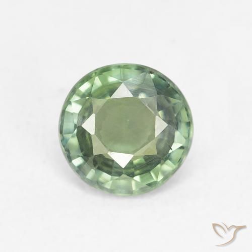 0.80ct طبيعي أخضر الغابة فاتح زفير, دائري, قليلا جدا