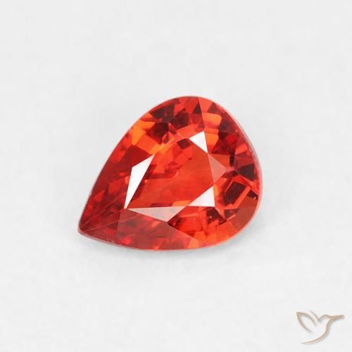 0.40ct طبيعي أحمر متوسط زفير, شكل الكمثرى, VVS-VS
