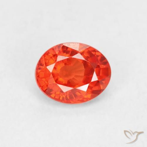 0.47ct طبيعي أحمر متوسط زفير, بيضوي, VVS