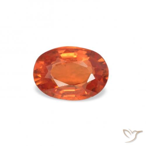 0.46ct طبيعي برتقالى متوسط زفير, بيضوي, قليلا جدا