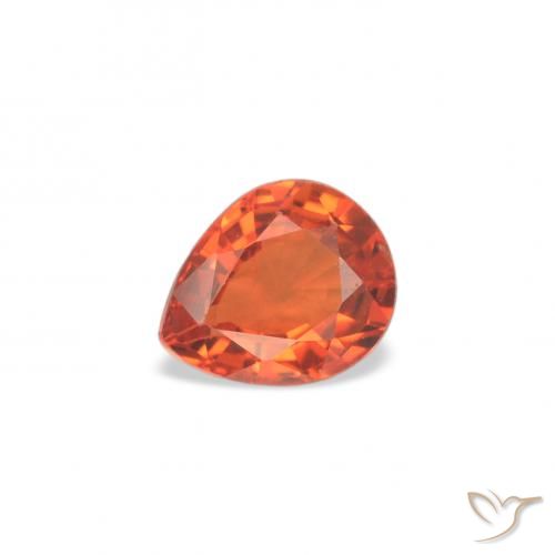 0.36ct طبيعي برتقالى متوسط زفير, شكل الكمثرى, قليلا جدا