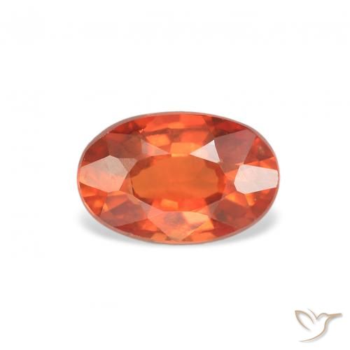 0.70ct طبيعي برتقالى نارى زفير, بيضوي, قليلا جدا