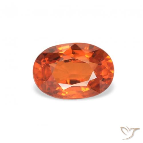 0.73ct طبيعي برتقالى نارى زفير, بيضوي, قليلا جدا