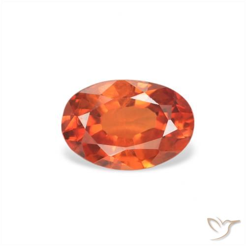 0.60ct طبيعي برتقالى متوسط زفير, بيضوي, قليلا جدا