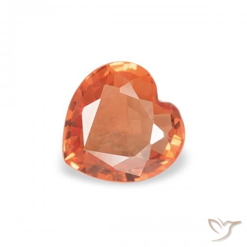 0.34ct طبيعي برتقالى متوسط زفير, قلب, VVS
