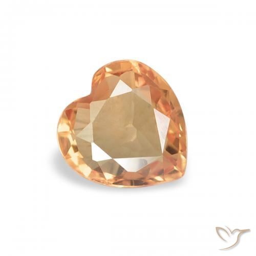 0.39ct طبيعي برتقالى متوسط زفير, قلب, VVS
