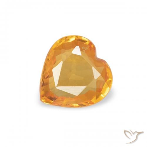 0.37ct طبيعي ذهب زفير, قلب, VVS