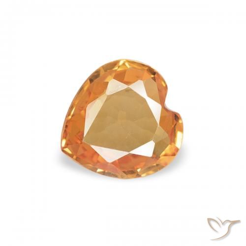 0.32ct طبيعي برتقالي زاهى زفير, قلب, VVS