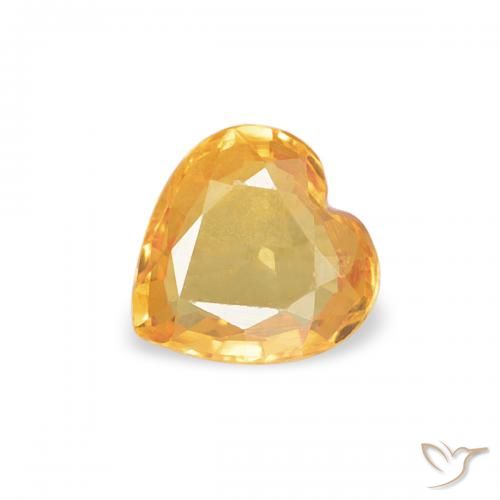 0.35ct طبيعي برتقالي زاهى زفير, قلب, VVS