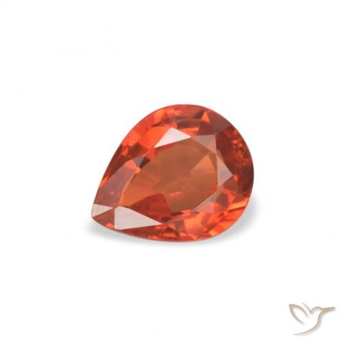 0.51ct طبيعي أحمر متوسط زفير, شكل الكمثرى, VVS-VS