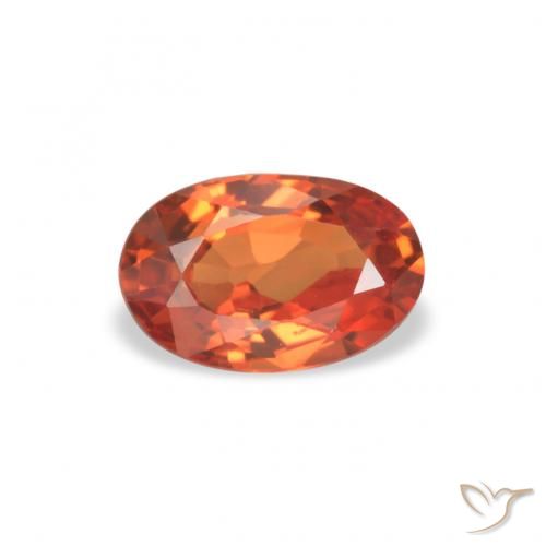 0.62ct طبيعي أحمر كثيف زفير, بيضوي, VVS-VS