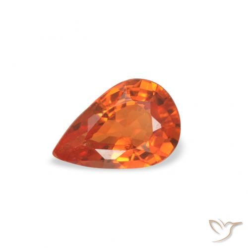 0.46ct طبيعي أحمر كثيف زفير, شكل الكمثرى, VVS-VS