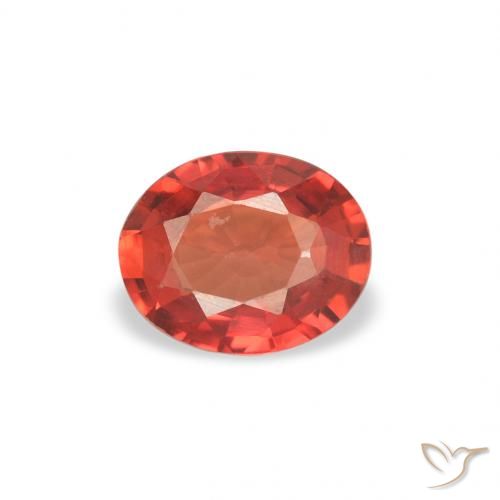 0.33ct طبيعي أحمر كثيف زفير, بيضوي, VVS