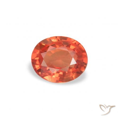 0.33ct طبيعي أحمر قرمزى لامع زفير, بيضوي, VVS