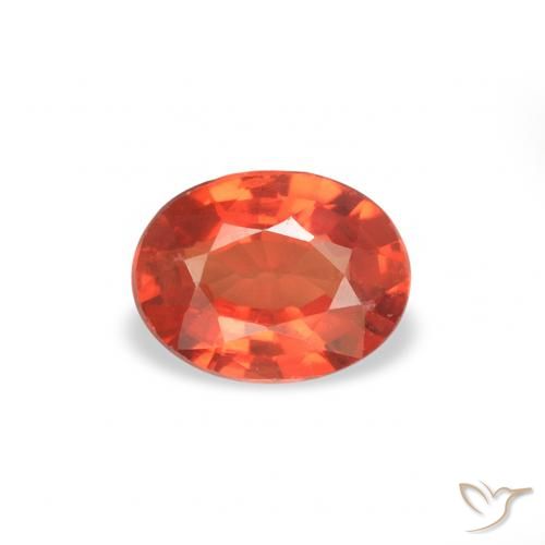 0.37ct طبيعي أحمر قرمزى لامع زفير, بيضوي, قليلا جدا