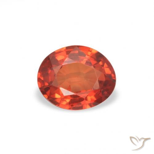0.41ct طبيعي أحمر قرمزى لامع زفير, بيضوي, قليلا جدا