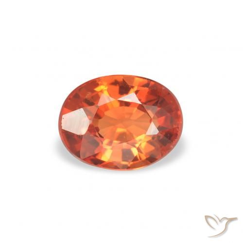 0.41ct طبيعي برتقالى كهرمانى زفير, بيضوي, قليلا جدا