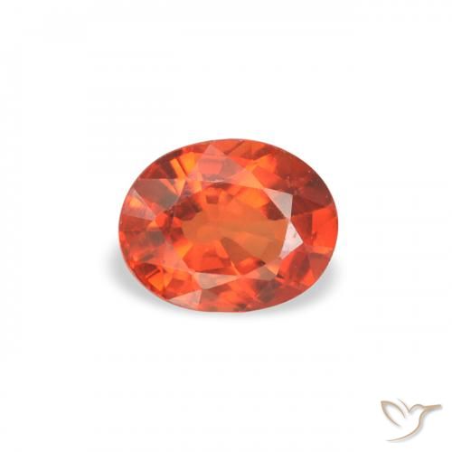 0.39ct طبيعي برتقالى نارى زفير, بيضوي, قليلا جدا