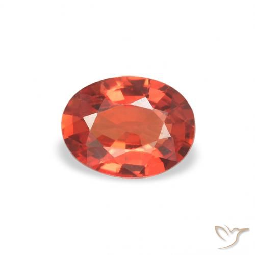 0.36ct طبيعي أحمر كثيف زفير, بيضوي, قليلا جدا
