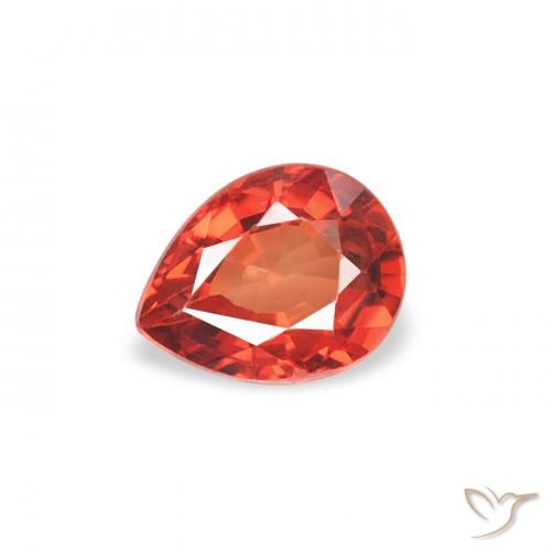 0.42ct طبيعي برتقالى متوسط زفير, شكل الكمثرى, قليلا جدا