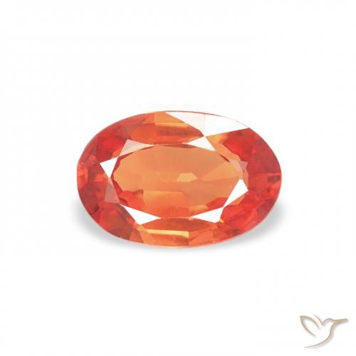 0.56ct طبيعي برتقالى نارى زفير, بيضوي, قليلا جدا