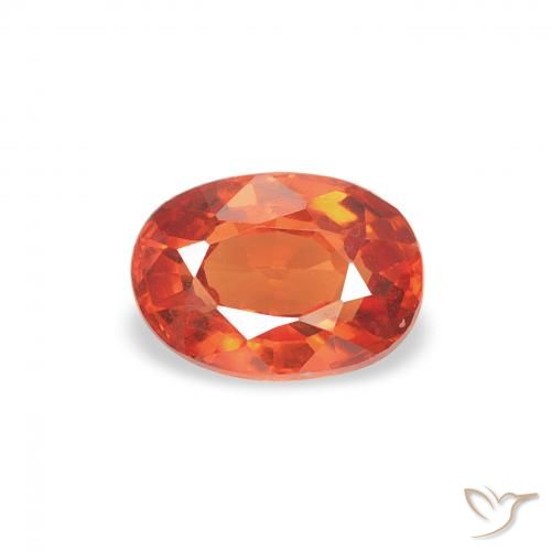 0.55ct طبيعي برتقالى محمر زفير, بيضوي, VVS-VS