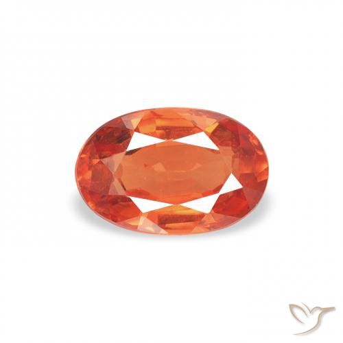 0.71ct طبيعي برتقالى متوسط زفير, بيضوي, قليلا جدا