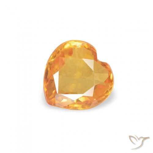 0.38ct طبيعي برتقالى متوسط زفير, قلب, VVS