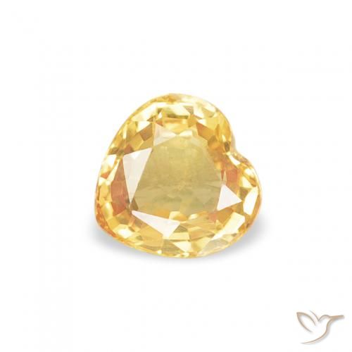 0.43ct طبيعي ذهب زفير, قلب, VVS