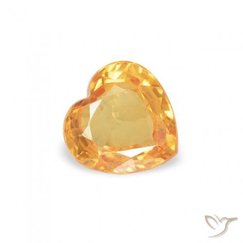زفير Medium Light-Orange طبيعي، قلب، 0.39 قيراط، VVS