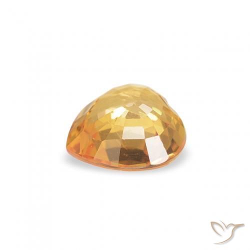 زفير Medium Light-Orange طبيعي، قلب، 0.39 قيراط، VVS