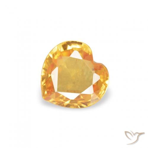 0.35ct طبيعي Medium Dark-Golden زفير, قلب, VVS