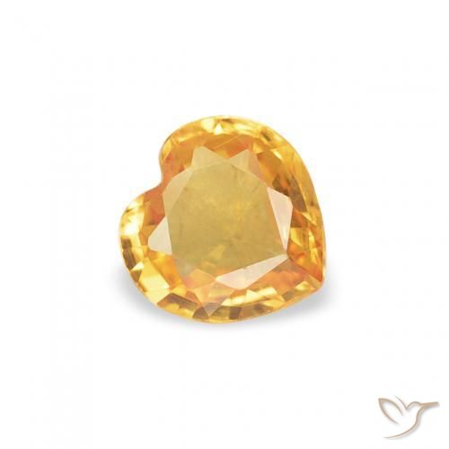 زفير Medium Dark-Golden طبيعي، قلب، 0.35 قيراط، VVS