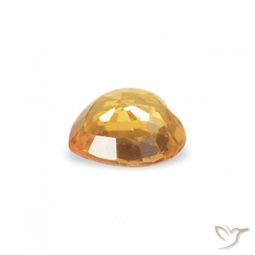 زفير Medium Dark-Golden طبيعي، قلب، 0.35 قيراط، VVS