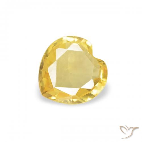 0.31ct طبيعي برتقالى ذهبة زفير, قلب, VVS