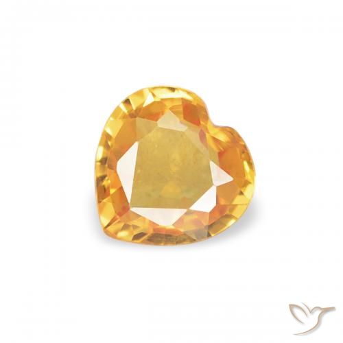 0.31ct طبيعي ذهبى متوسط زفير, قلب, VVS