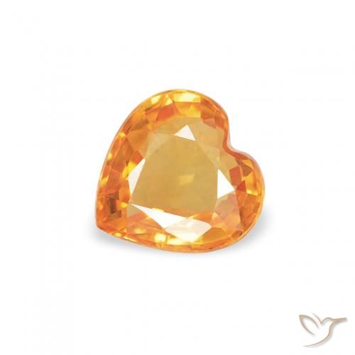 0.40ct طبيعي برتقالى متوسط زفير, قلب, VVS